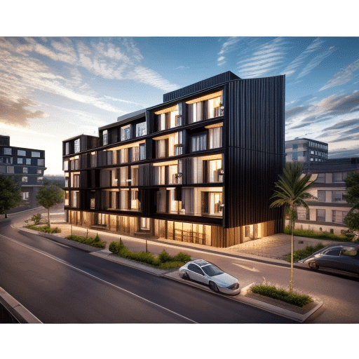 Hôtel construction modulaire bas-carbone architecture bois